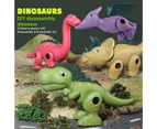 Dinosaur Toy Detachable Hand-eye Coordination Plastic STEM Construction Screwing Building Blocks Set for Entertainment