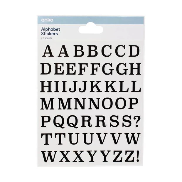 Alphabet Stickers - Anko