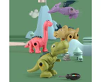 Dinosaur Toy Detachable Hand-eye Coordination Plastic STEM Construction Screwing Building Blocks Set for Entertainment