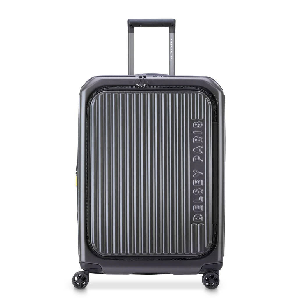 Delsey Securitime ZIP Top Opening 66cm Medium Exp Luggage - Anthracite