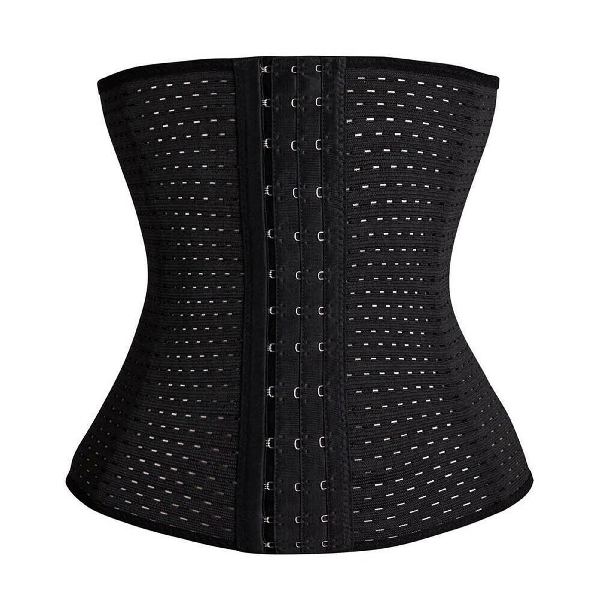 Womens Corset Waist Cinchers Tummy Girdle Belt Body Shaper Underbust Training - Black