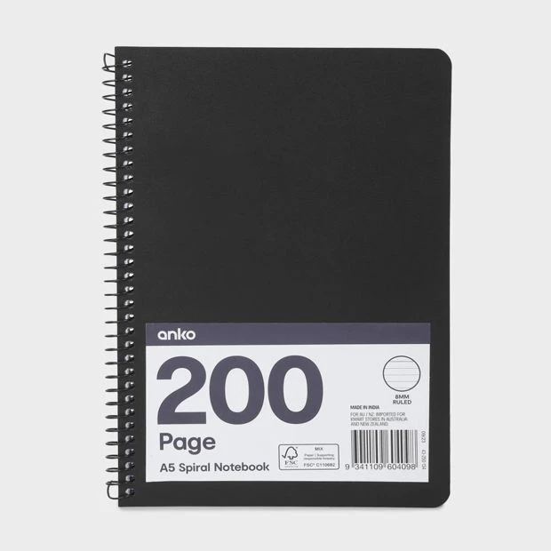 A5 Spiral Notebook - Anko