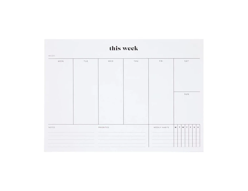 Weekly Desk Pad - Anko