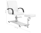vidaXL Massage Chair with Footrest White 127x60x98 cm Faux Leather
