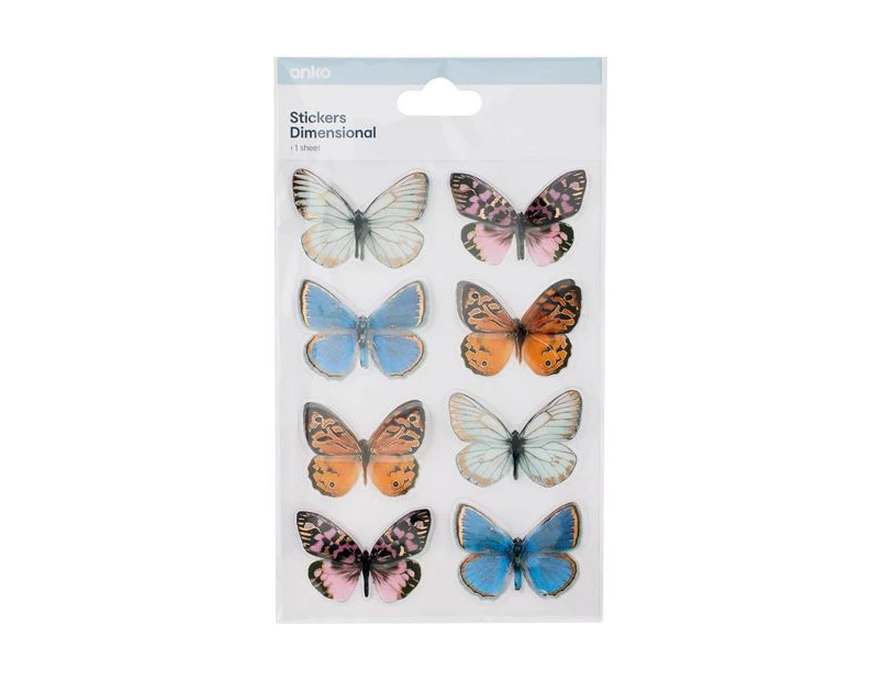 Dimensional Butterfly Stickers - Anko