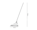 Mop Wiper Magic Broom Floor Scraper Indoor Dust Cleaning Tool Adjustable Rubber - Grey