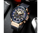 CURREN Watches Mens Branded Luxury Casual Leather Strap Sport Quartz Wristwatch Chronograph Clock Male Creative Design Dial