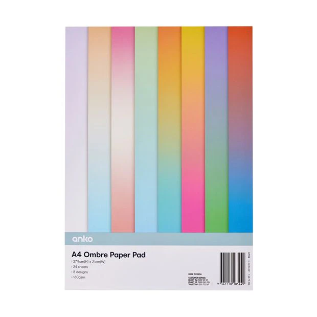 A4 Ombre Paper Pad - Anko