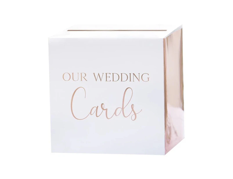 Wedding Wishing Well Card Box Rose Gold For Money Gift Holder