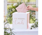 Wedding Wishing Well Card Box Rose Gold For Money Gift Holder