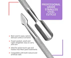 Nail Art Set-Color Titanium Stainless Steel Nail Cuticle Scissors, Nail Manicure Steel Pusher, Portable