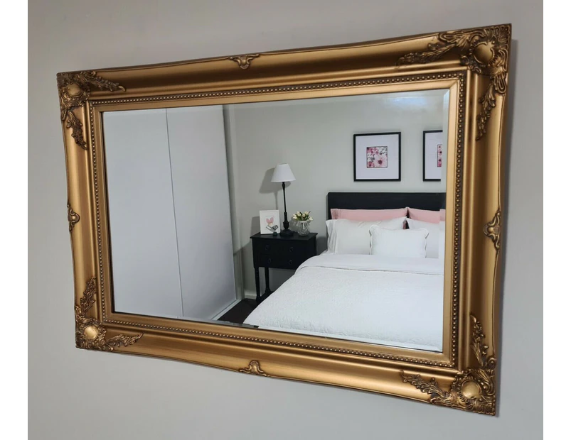 French antique wall mirror - gold