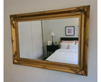 French antique wall mirror - gold