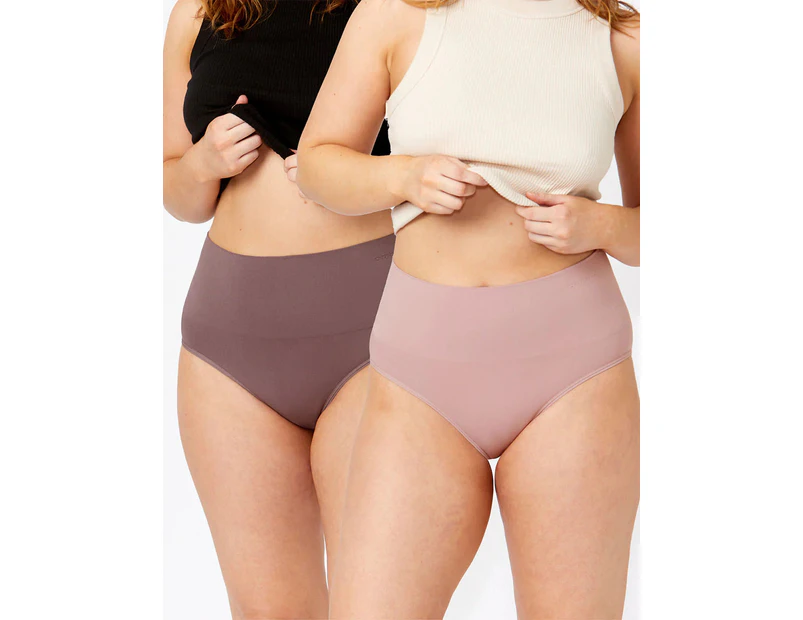 2 Pack Seamless Smoothies Full Brief - Ambra - Elderberry / Moonscape