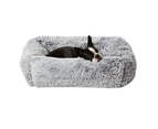 Snooza Calming Snuggler Non-Slip Faux Fur Plush Dog Bed Silver Fox Medium