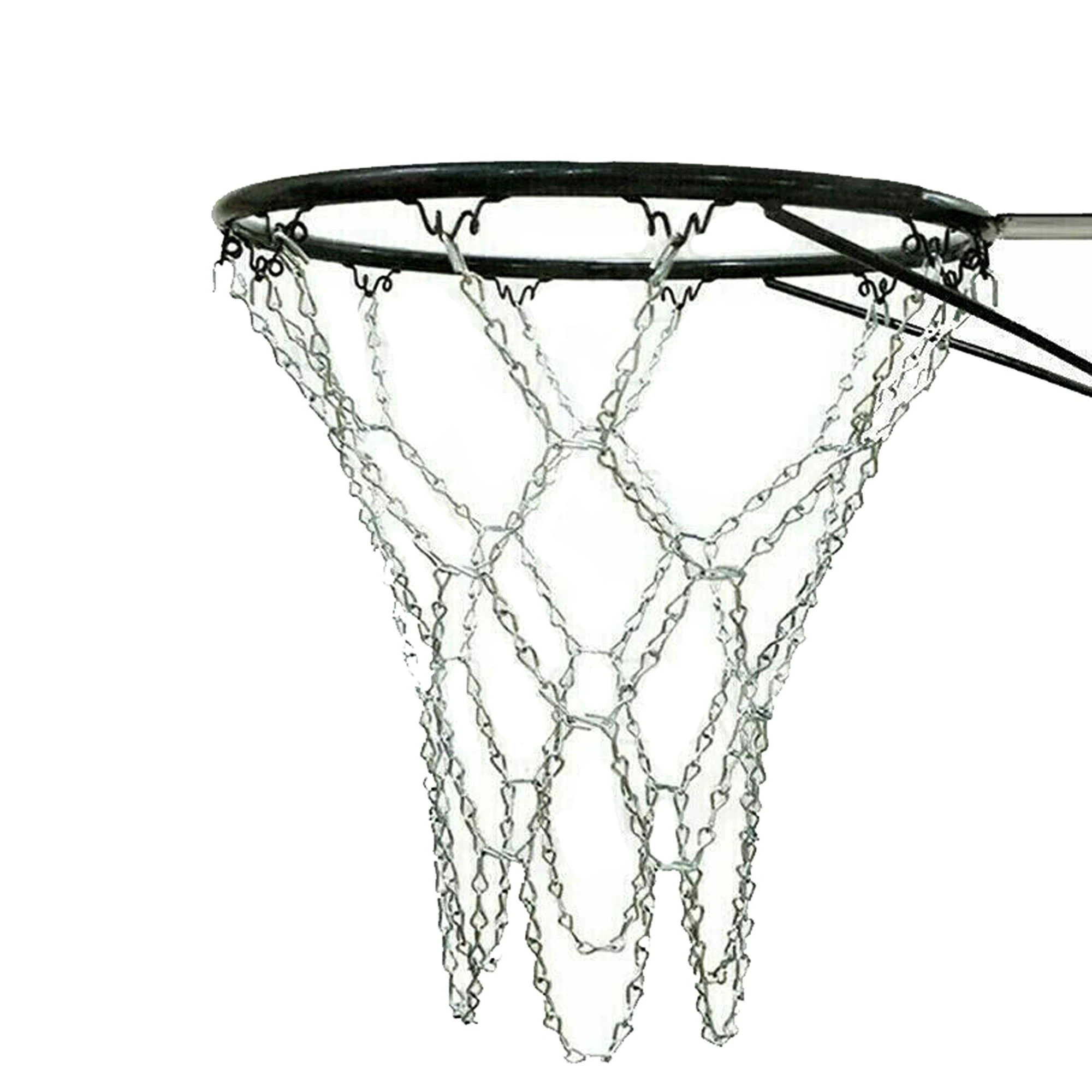 Heavy Duty Basketball Ring Metal Chain Net Official Size Rims Hoop - 12 Loop