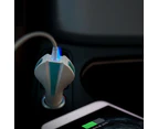 USB 3.0 Port Car Charger Quick Charge Adpater For iPhone Samsung - 12V - Blue