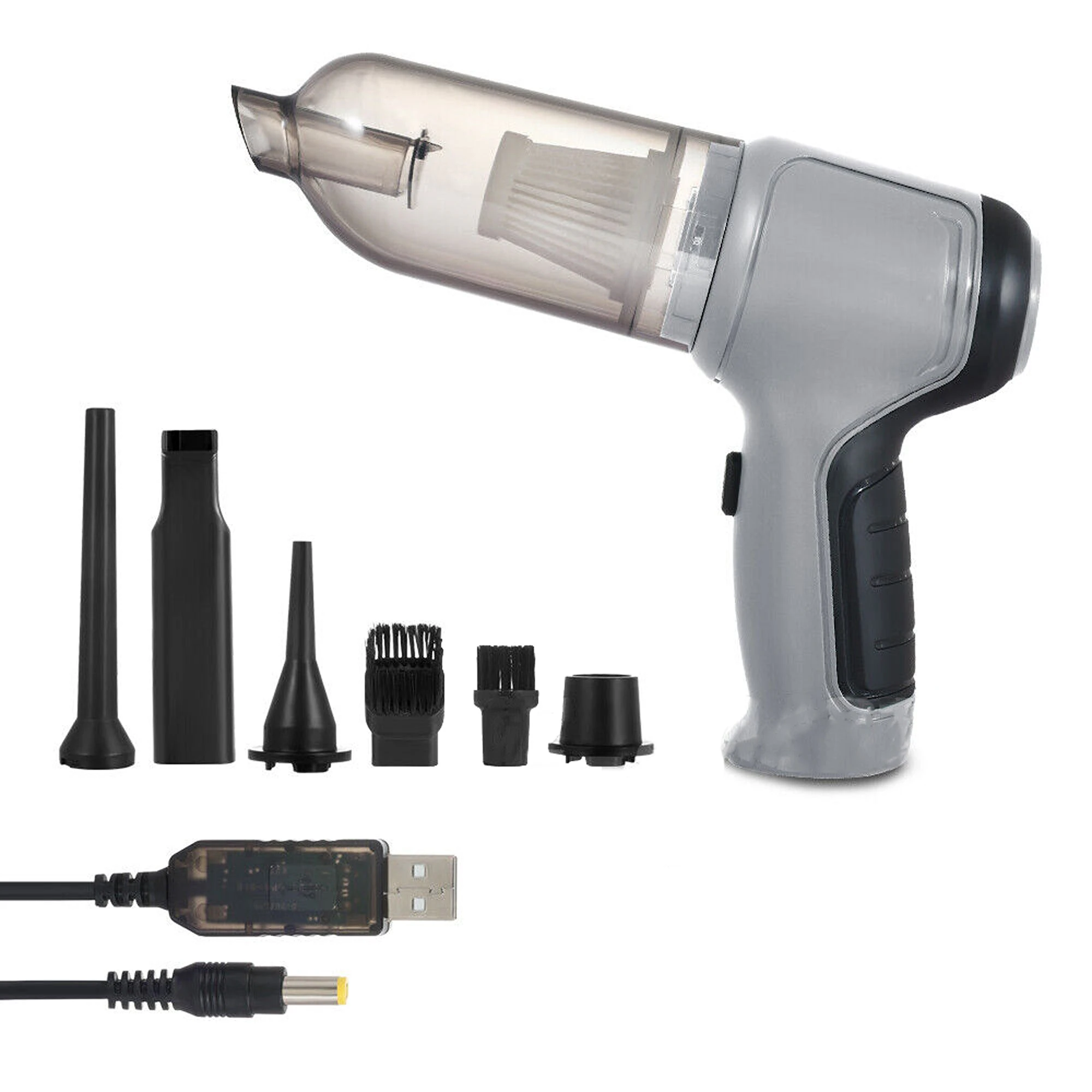 45000RPM Handheld Cordless Vacuum Cleaner Home And Car Dust Blower Mini Air Duster - White