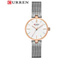 CURREN Stainless Steel Mesh Strap Watches Women's Quartz Watch Gold Bracelet Wristwatch Female Clock Ladies Dress Watch 9038