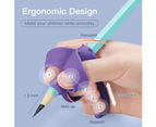 Pencil Grips for Kids Handwriting Ergonomic 5 Fingers Pencil Grippers Posture Correction Writing Aid Grips for Toddler Preschoolers