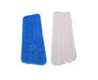 Replacement Microfiber Flat Mop Head Refill Floor Cleaning Pads Absorbent Cloths - 2x - Gray