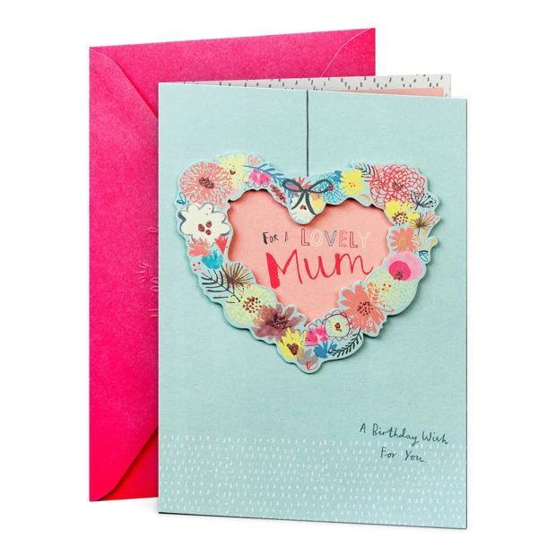 Hallmark Birthday Card for Mum - Floral Heart