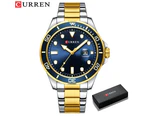 CURREN Watches Mens Quartz Stainless Steel Band Writwatches for Male Business Design Simple Clock Relogio Masculino