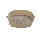 Air Fryer Silicone Pot Air Fryer Basket Liner Non-Stick Reusable Baking Tray - Brown