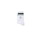 Polar Skate Co. Socks Rib Fat Stripe White/Green US 9-12 - White