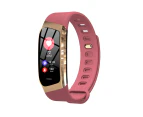 Smart Watch Android IOS Blood Pressure Heart Rate Monitor Sport Fitness Watch Bluetooth - Pink.