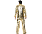 Elvis Gold Suit Adult Costume Size: Medium