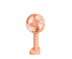 Mini Portable Hand-Held Desk Fan Cooling Cooler USB Air Rechargeable - 3 Speed - Orange