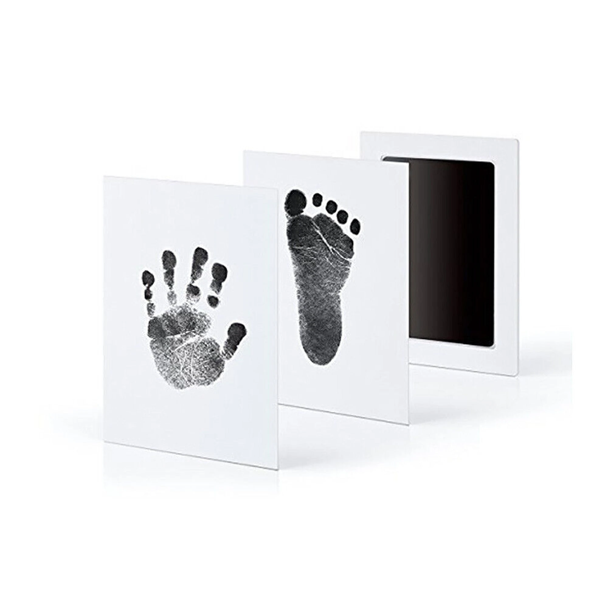 Newborn Footprint Handprint Safe Inkless Gift Foot Hand Print Wipe Kit Gift - 2 Packs Black