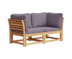 vidaXL Garden Sofa with Cushions 2-Seater Solid Wood Acacia