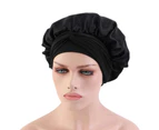 Sleeping Bonnet Hair Wrap Silk Satin Cap Women Elastic Night Soft Hat Headwear - 1x - Blue