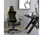 PU Leather Gaming Chair Ergonomic Office Chair Lumbar Support High Back - Green