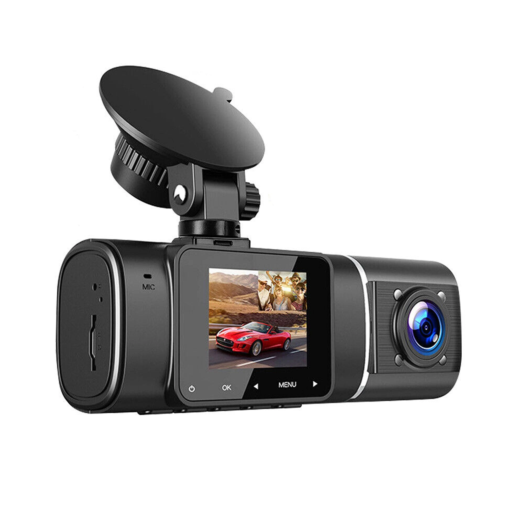 Uber Dual Dash Cam Full HD 1080P Front Cabin Car Camera IR Night Vision