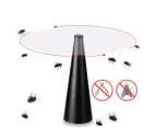 Fly Fan Automatic Fly Trap Repellent Keep Flies Bugs Food From Away Fruits - Black