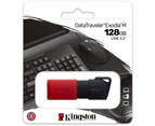 Kingston DataTraveler Exodia M USB Flash Drive - 128GB USB 3.2 Gen 1 - with Moving Cap [DTXM/128GB]
