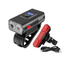 LED Bicycle Bike Lights Rechargeable Front Rear Headlight Tail Light Set