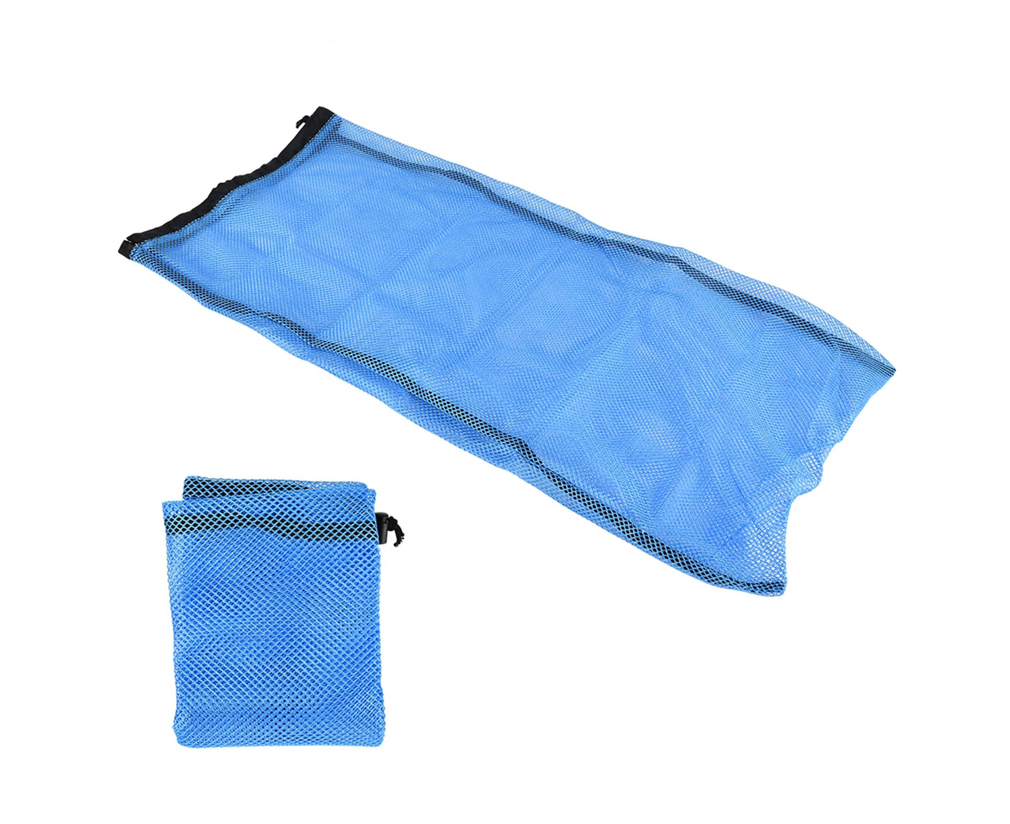 Mask Flippers Packing Net Bag Swim Dive Drawstring Bag For Water Sports Snorkelling Blue