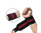 Weight Lifting Gym Muscle Training Wrist Support Straps Wraps Bodybuilding - Grey