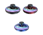 Flying Orb Ball Boomerang Fly Nebula Spinner Toys Soaring Hover UFO Mini Drone - Red Black