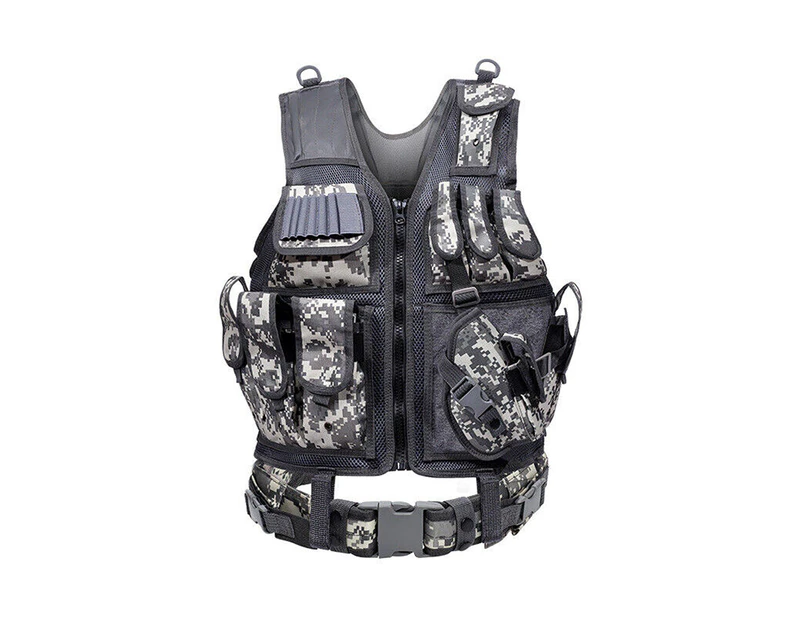 Vest Molle Plate Carrier Combat Paintball Army Armor - ACU