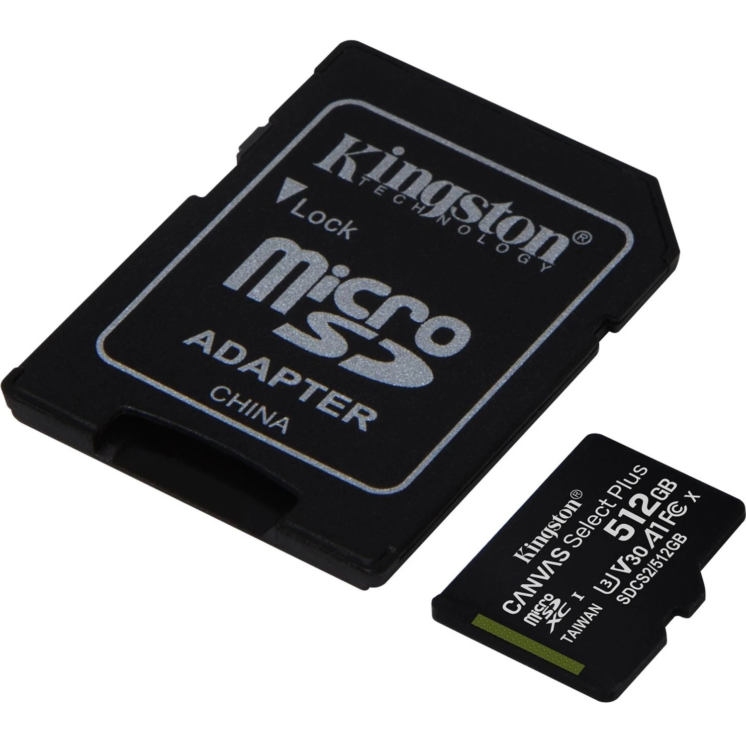 Kingston Canvas Select Plus microSDXC Memory Card - 512GB Includes SD Adapter - UHS-I - Class 10 - Read up to 100MB/s - Write up to 85MB/s [SDCS2/512GB]