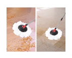 Spin Mop Bucket Set 360 Degree Stainless Steel Rotating Wet Dry Microfiber - Black