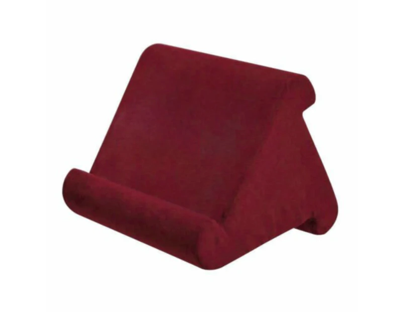 Tablet Pillow Stands For Book Reader Holder Rest Laps Reading Cushion - Wine Red