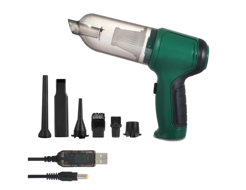 45000RPM Handheld Cordless Vacuum Cleaner Home And Car Dust Blower Mini Air Duster - Green