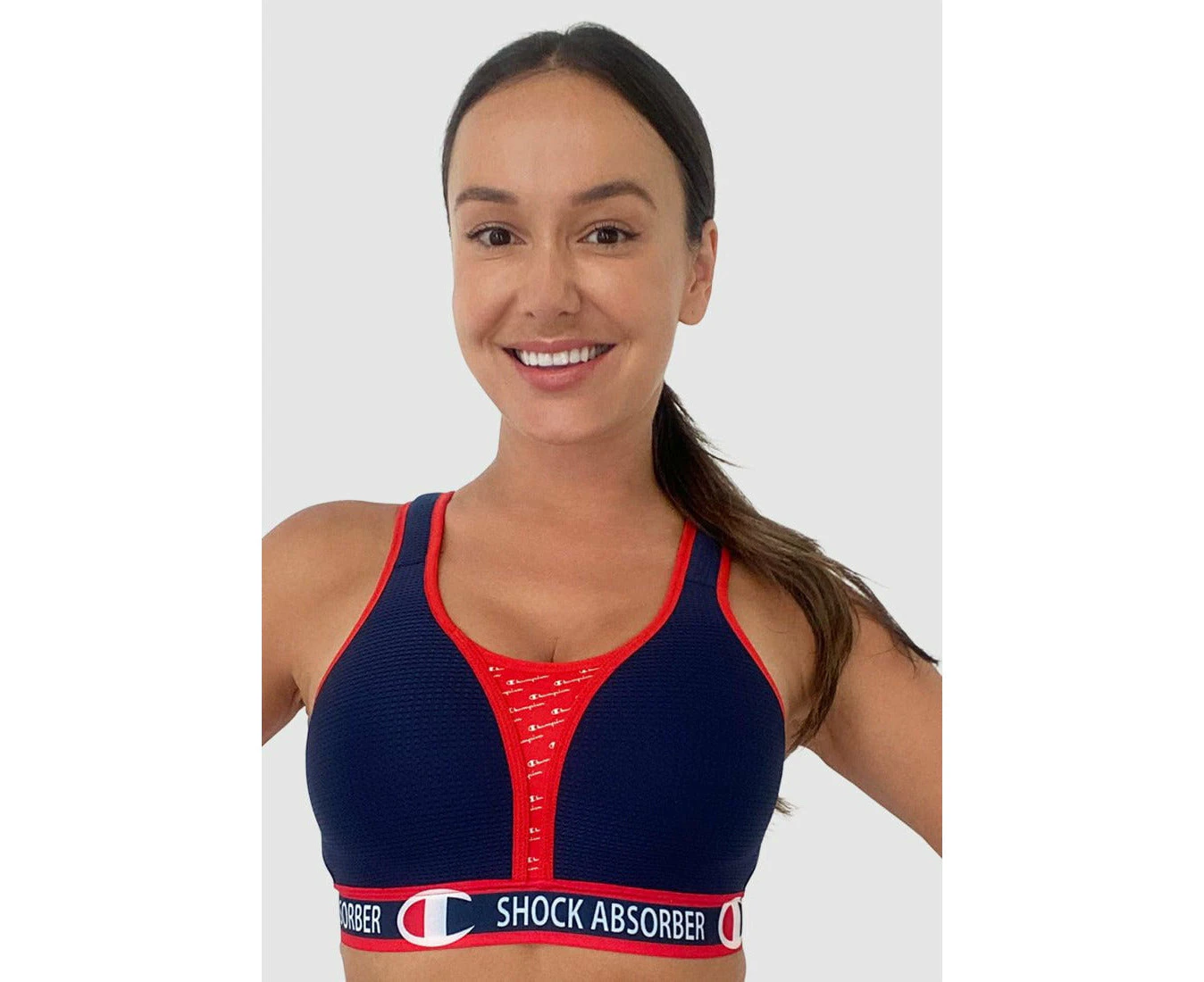 Shock Absorber Ultimate Run Padded High Impact Sports Bra in Athletic Navy