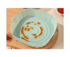 Air Fryer Silicone Pot Air Fryer Basket Liner Non-Stick Reusable Baking Tray - 2x - 2 x Green